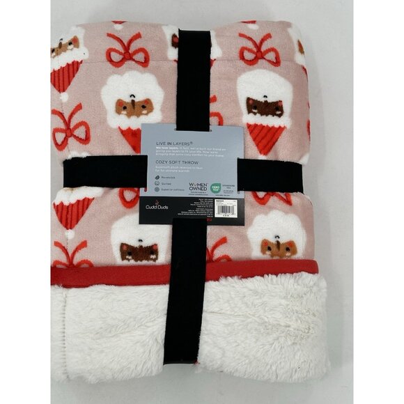 Cuddl Duds® Live In Layers Cozy Soft Throw Blanket Holiday Santa 50" x 60" - Picture 5 of 6
